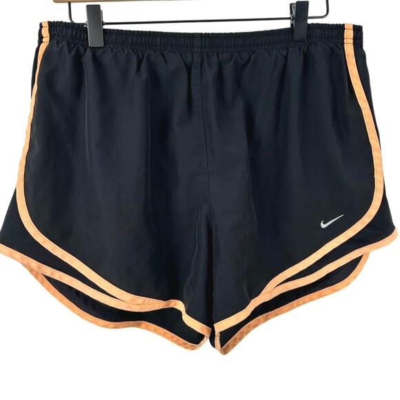 Nike Pants - Nike Dri Fit Black Running Shorts Orange Trim Athletic Women Size Small